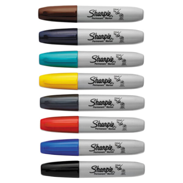 Sharpie 1927322 Assorted Colors Chisel Tip Permanent Marker 8/Pack