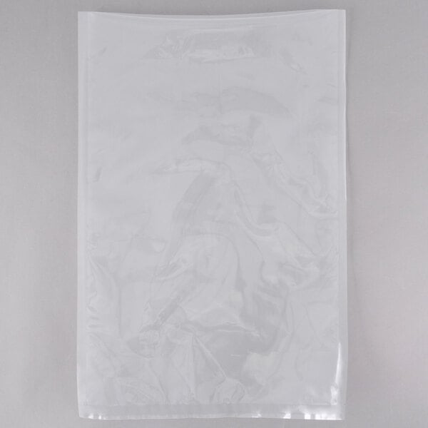 A clear plastic bag of VacPak-It 186CVB1416 Chamber Vacuum Packaging Bags.