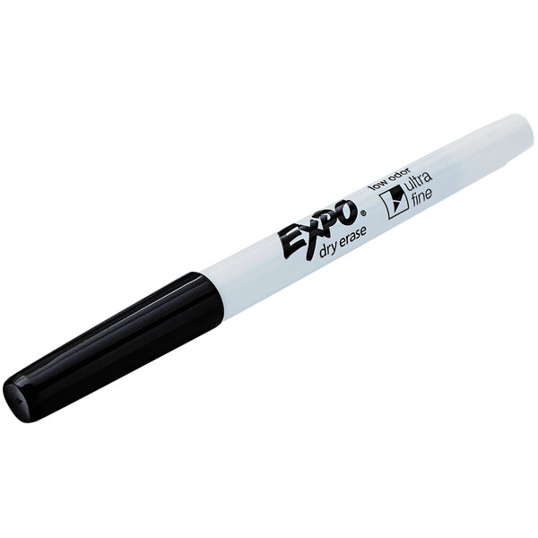 Low Odor Dry Erase Markers Expo Ultra Fine Tip 4/pack Black 