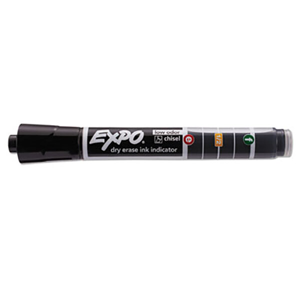 Expo 1946630 Ink Indicator Black Chisel Tip Dry Erase Marker - 12 Pack