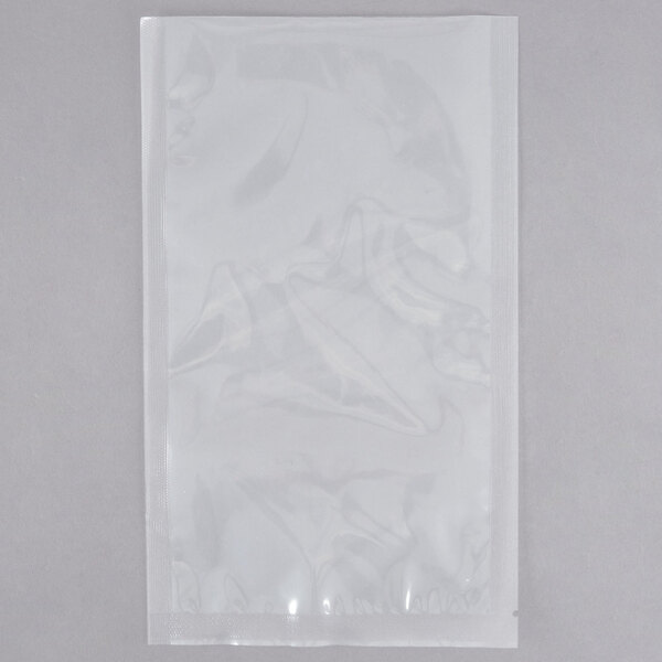 A clear plastic bag on a white background.