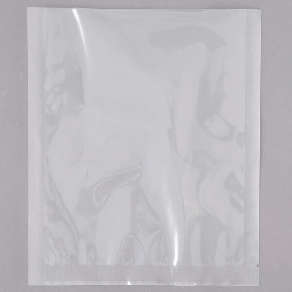 A close-up of a clear plastic VacPak-It vacuum packaging bag.