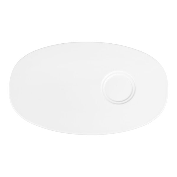 Villeroy & Boch Affinity 11" x 6 3/4" White Porcelain Party Plate - 6/Case