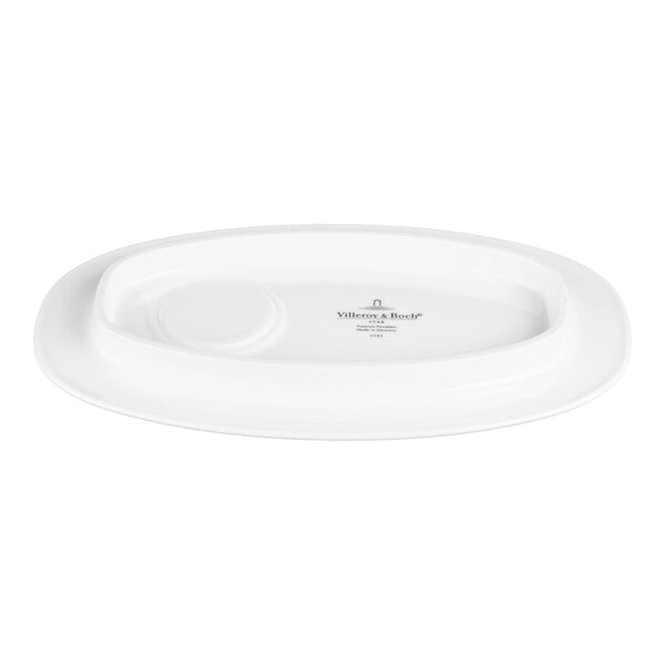 Villeroy & Boch Affinity 11" x 6 3/4" White Porcelain Party Plate - 6/Case