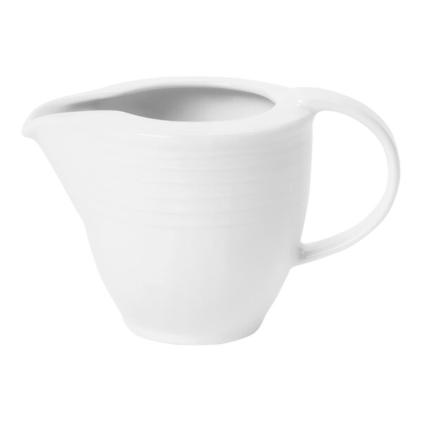 Villeroy & Boch 16-4003-0800 Sedona Function 3.5 oz. White Porcelain Creamer - 6/Case