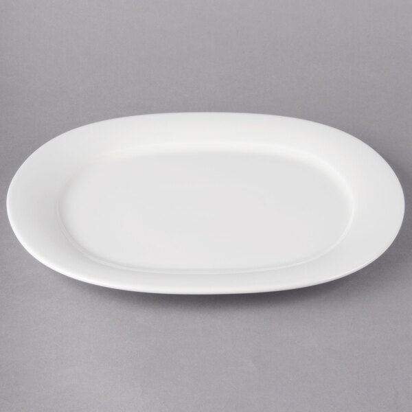 A white Villeroy & Boch porcelain oval platter.