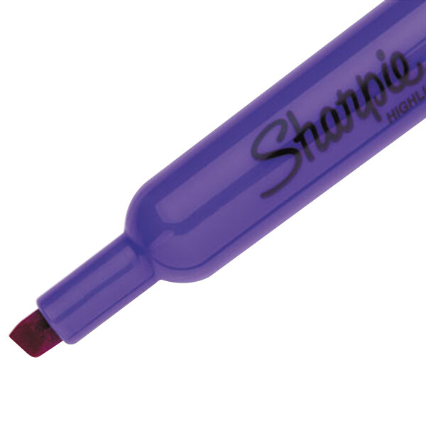 Sharpie 25019 Accent Lavender Chisel Tip Tank Style Highlighter 12/Pack
