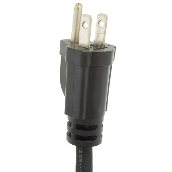 a black electrical plug with two plugs