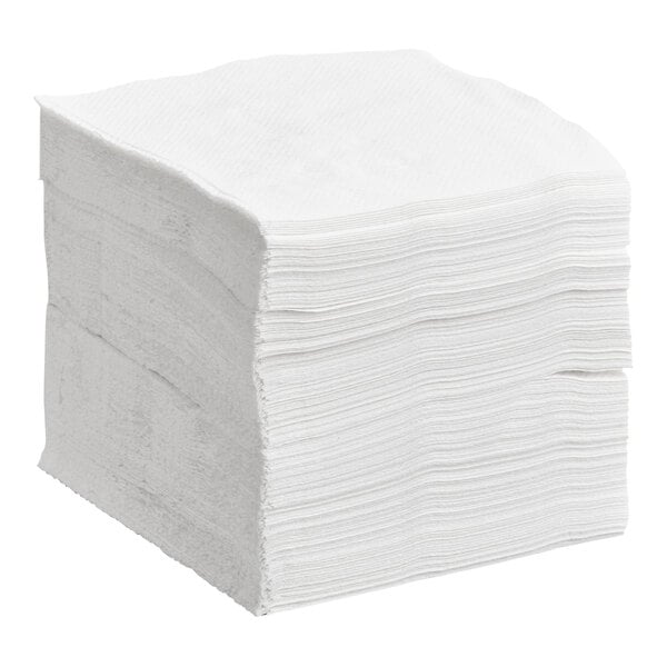 A stack of white Choice beverage napkins.