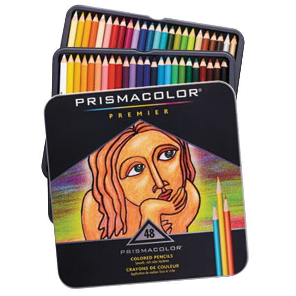 Prismacolor 3598THT Premier 48 Assorted Woodcase Barrel 3mm Soft
