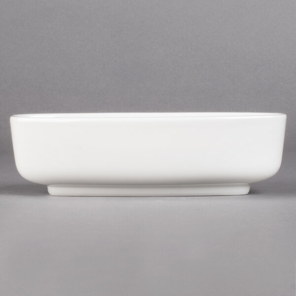 A white Villeroy & Boch porcelain bowl with a small rim.