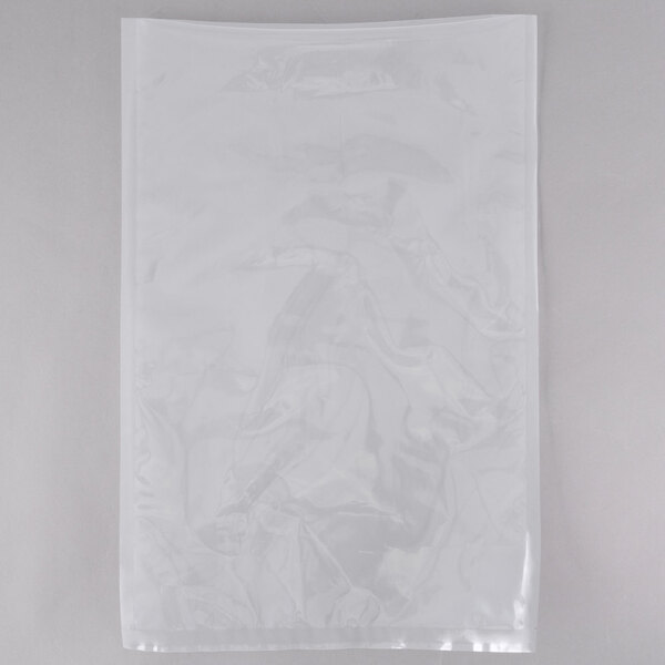 A close up of a clear plastic VacPak-It vacuum packaging bag.