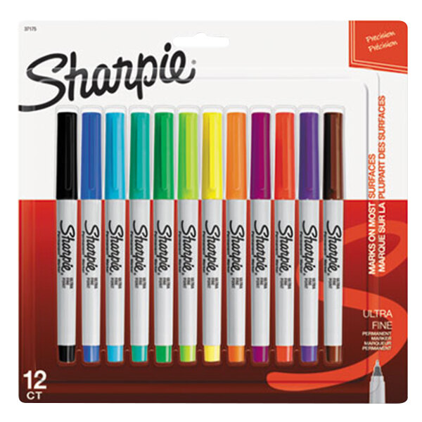 A package of Sharpie Ultra-Fine Permanent Markers in assorted colors.