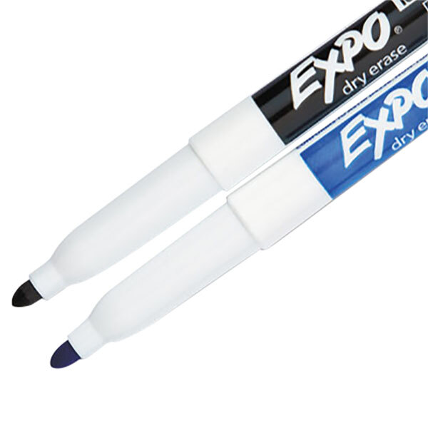 Expo 1802768 Assorted 2 Color Fine Point Dry Erase Marker With Magnetic Clip Eraser