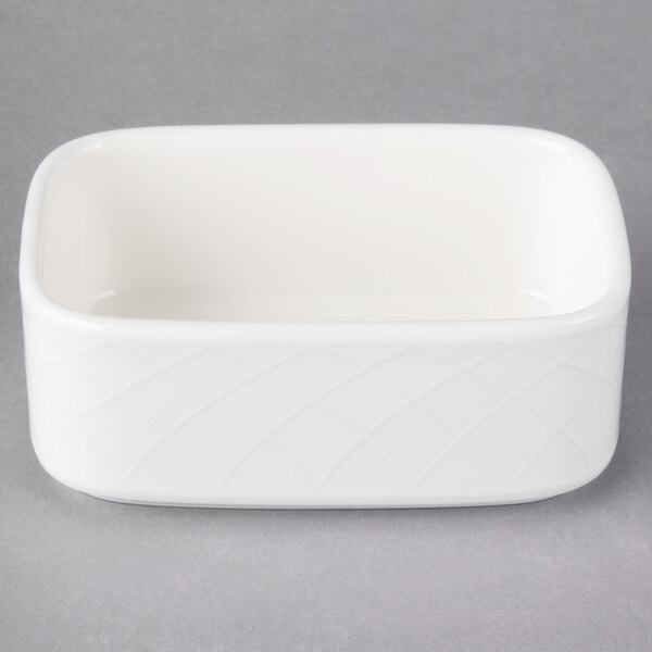 white ceramic sugar packet holder