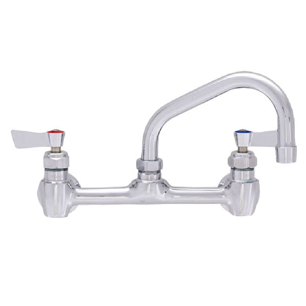 Fisher 9102 Wall Mounted Faucet with 8" Centers, 16" Swing Nozzle, 2.2