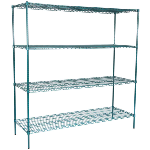 Commercial Epoxy Green Coated Wire Shelf Shelving Posts 74-4 Posts