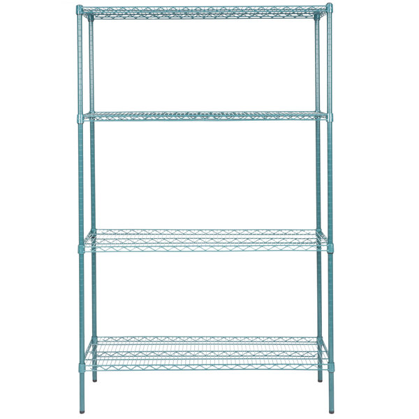 NSF Green Epoxy 4-Shelf Kit with 54 inch Posts x 48 inch 18 inch Heavy Duty Shelving Unit for Kitchen Metal Shelves Garage Organizer Wire Rack Shelving Storage Shelf NSF Green Epoxy 4-Shelf Kit with 54 inch Posts x 48 inch 18 inch Heavy Duty Shelving Unit for Kitchen Metal Shelves Garage Organizer Wire Rack Shelving Storage Shelf