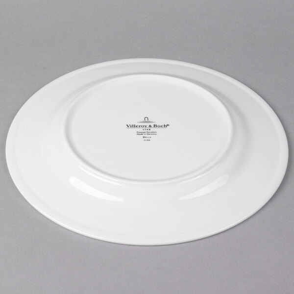 A white Villeroy & Boch porcelain plate with a white rim.
