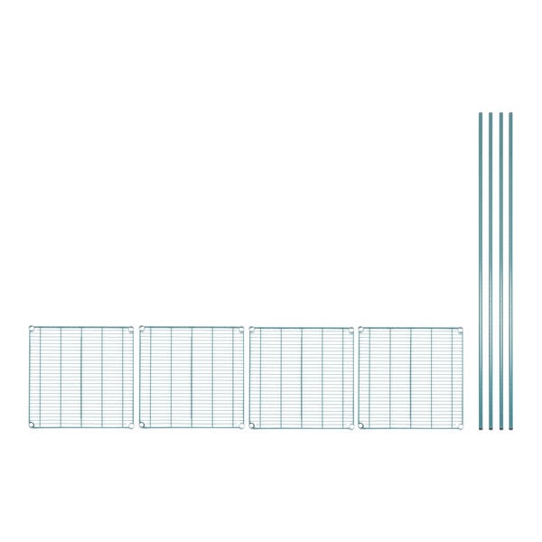 Regency 24 x 48 Green Epoxy Wire Drying Rack Shelf - 1 1/4 Slots