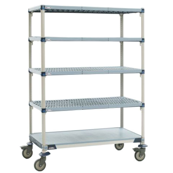 A MetroMax grey polymer grid cart with wheels.