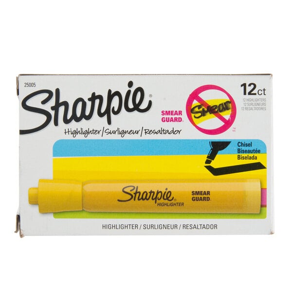 Sharpie Accent Tank-Style Highlighter, Fluorescent Yellow, 2-Pack