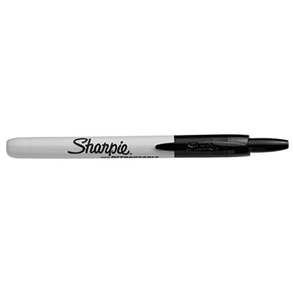 Sharpie 32701 Black Fine Point Retractable Permanent Marker 12/Pack