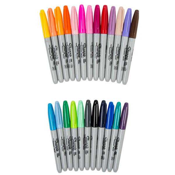 Set Of 6 Sharpie Fine Point Permanent Markers – Assorted Colors For Smooth, Bold Lines