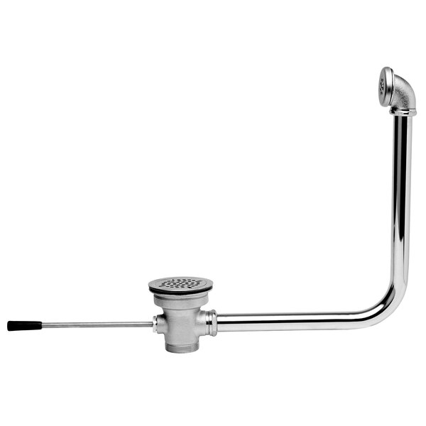 Fisher 24767 Lever Handle Waste Valve With 3 1 2 Sink Opening 1 1 2 Drain Opening Flat Strainer And Overflow Pipe