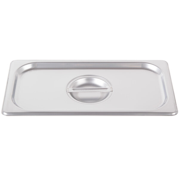 Pack of 2 Commercial 1/3 Size Stainless Steel Solid Steam Table/Hotel Pan Cover 