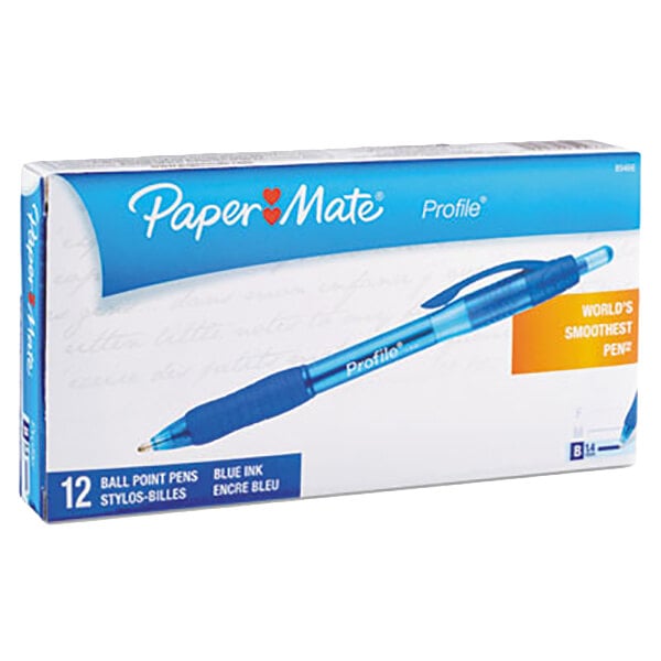 Paper Mate 89466 Profile Blue Ink with Blue Translucent Barrel 1.4mm ...