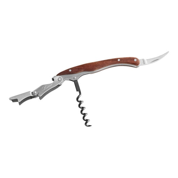 A Franmara Lisse waiter's corkscrew with a rosewood handle and a corkscrew.