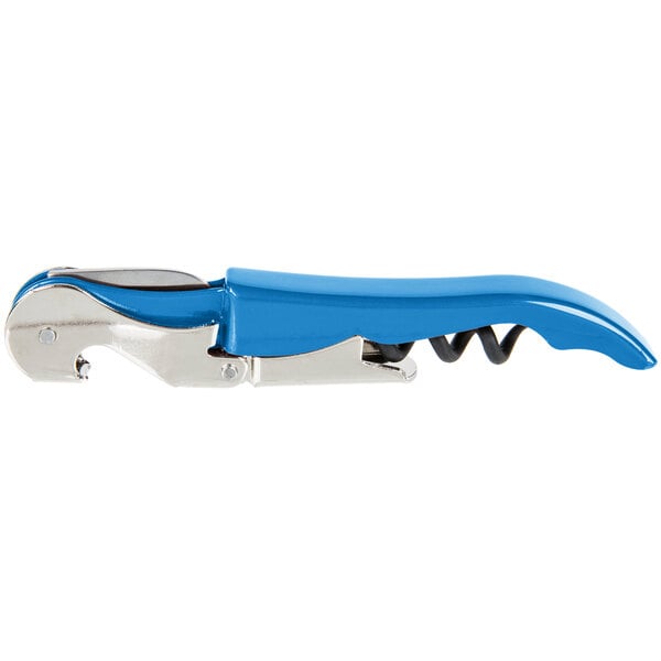 A Pulltap's Original corkscrew with blue and silver accents.