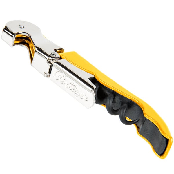A Pulltap's Original yellow and black waiter's corkscrew.