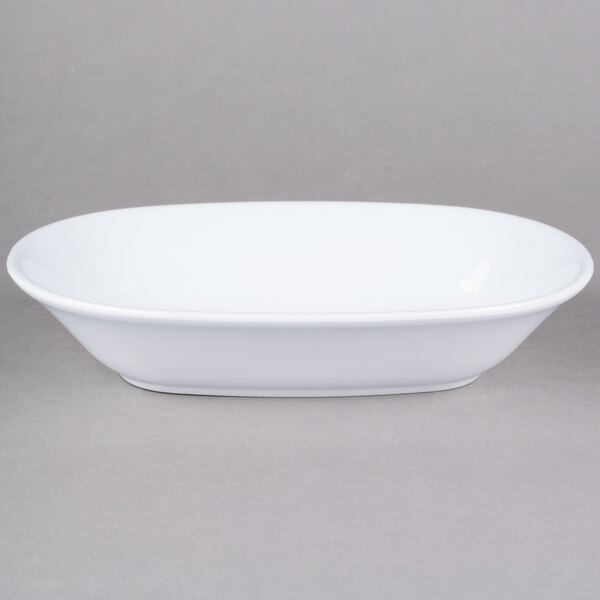An American Metalcraft white oblong melamine serving bowl.