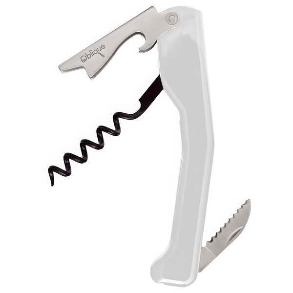 A white Oblique Waiter's Corkscrew with a black spiral.