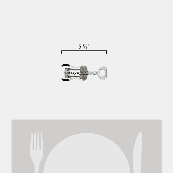 Rabbit Wing Corkscrew, Non-Stick Spiral, Black