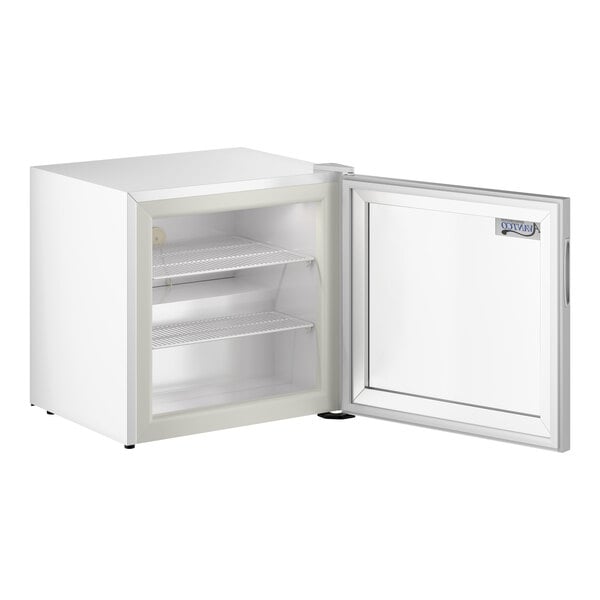 Avantco CFM2 White Customizable Countertop Display Freezer with Swing Door