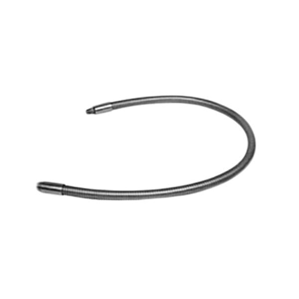 A Fisher metal flexible hose with black fittings.