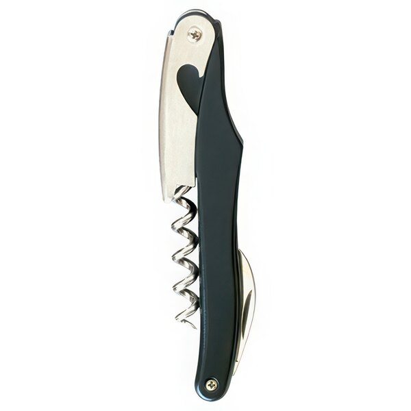 A Franmara Prestigio waiter's corkscrew with a dark blue aluminum handle and silver accents.