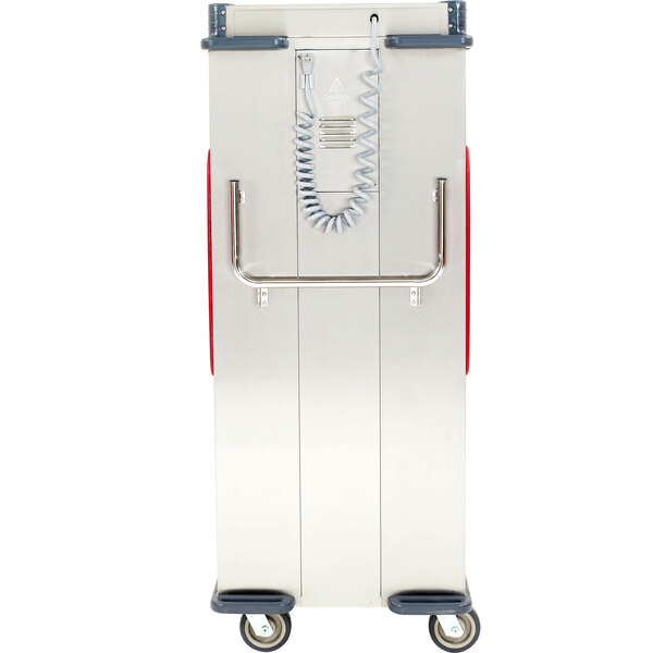 A white and silver Metro C5 T-Series holding cabinet with digital controls.