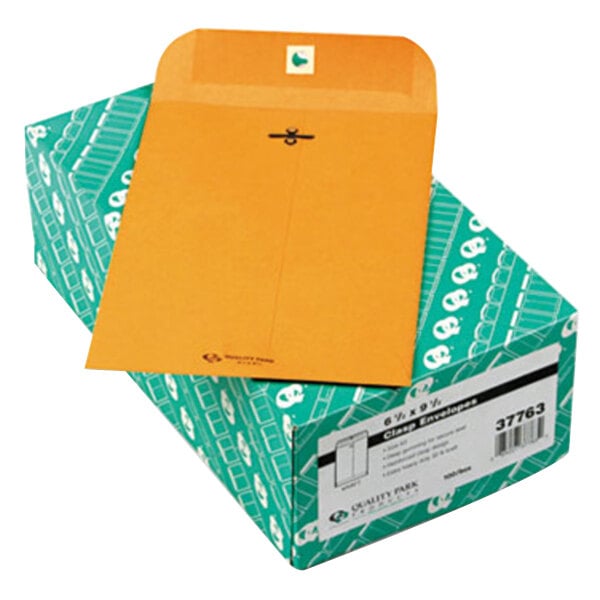 A green box with a yellow envelope on top.