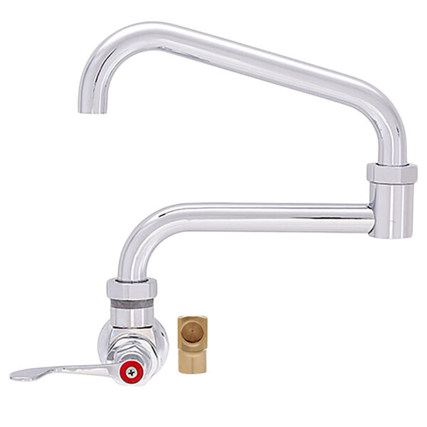 Fisher 22470 Backsplash Mounted Faucet with 24" DoubleJointed Swing Nozzle, 37 GPM Flow, Wrist