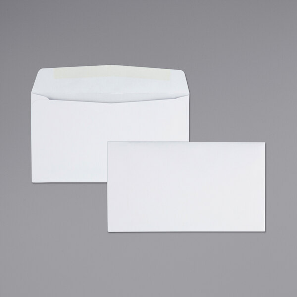 Two white Quality Park business envelopes.