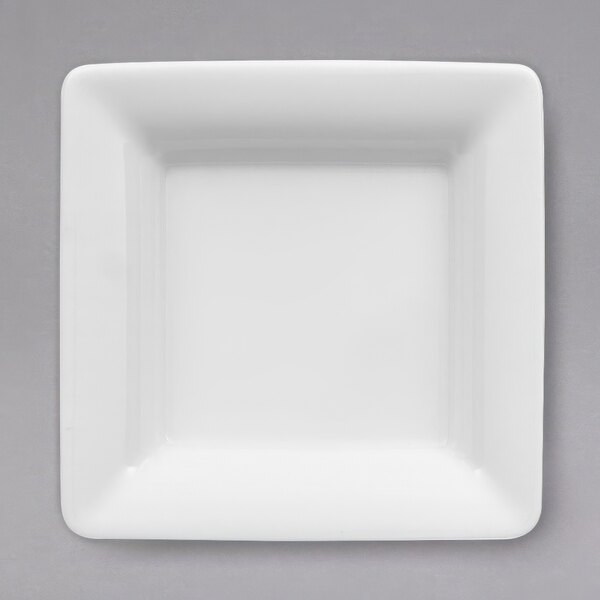 A white square porcelain bowl.