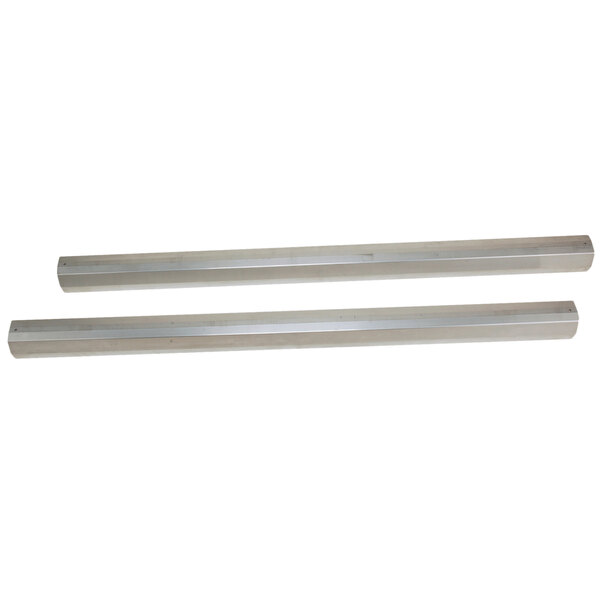 A pair of silver metal Metro top track rods.