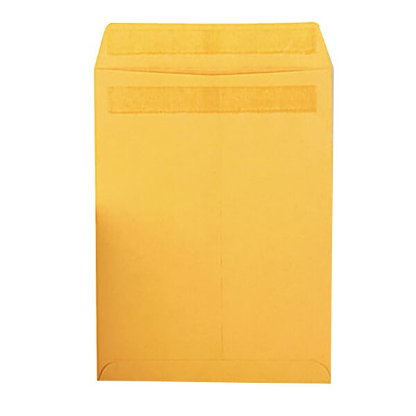 A yellow envelope with a white border and a redi-seal open.