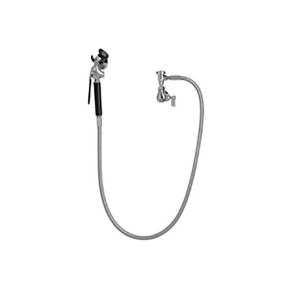Fisher 2760 Wall Mounted Utility Spray Faucet with 60" Hose, Atmospheric Vacuum Breaker, and