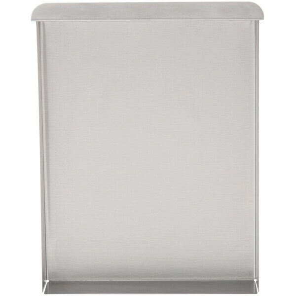 A white rectangular stainless steel crumb tray for a Carnival King popcorn machine.