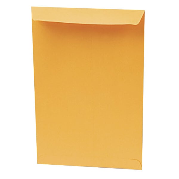 A yellow Quality Park file envelope with a redi-seal flap.